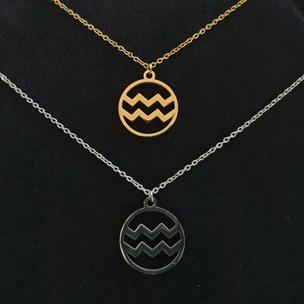 <transcy>Zodiac symbols necklace - made of STAINLESS STEEL</transcy>