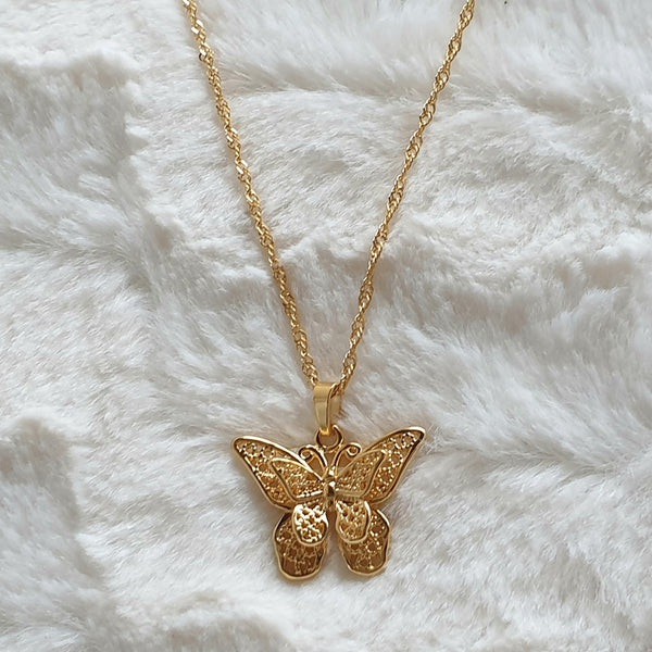 Schmetterling Halskette aus Edelstahl