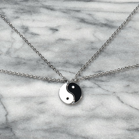 Yin & Yang - cadena de la amistad de acero inoxidable ying