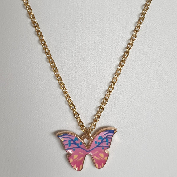 Fantasy butterfly - Halsketten aus Edelstahl in verschiedene Farben
