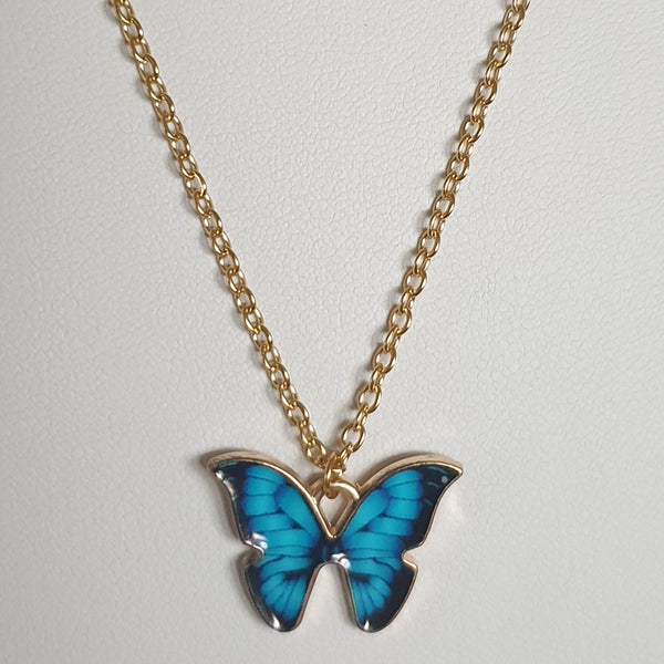 Mariposa de fantasía - collares de acero inoxidable en diferentes colores