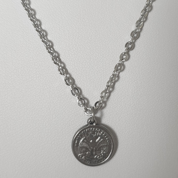 Medallion - Kette aus Edelstahl mit Münze