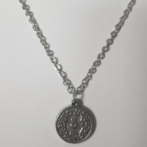Medallion - Kette aus Edelstahl mit Münze