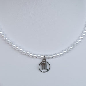 Collier de perles chaîne symboles du zodiaque - 4 mm
